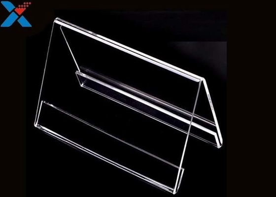 3mm V Şekli Akrilik Ekran Levhası Şeffaf Perspex Masa Tabela Tutucuları